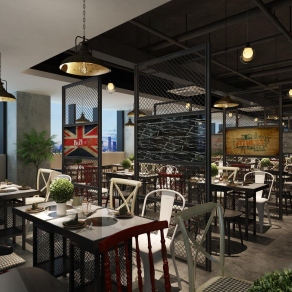 工业风火锅店3D模型下载